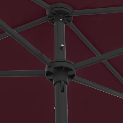 Ombrellone da Spiaggia Rosso Bordò 180x120 cm - homemem39