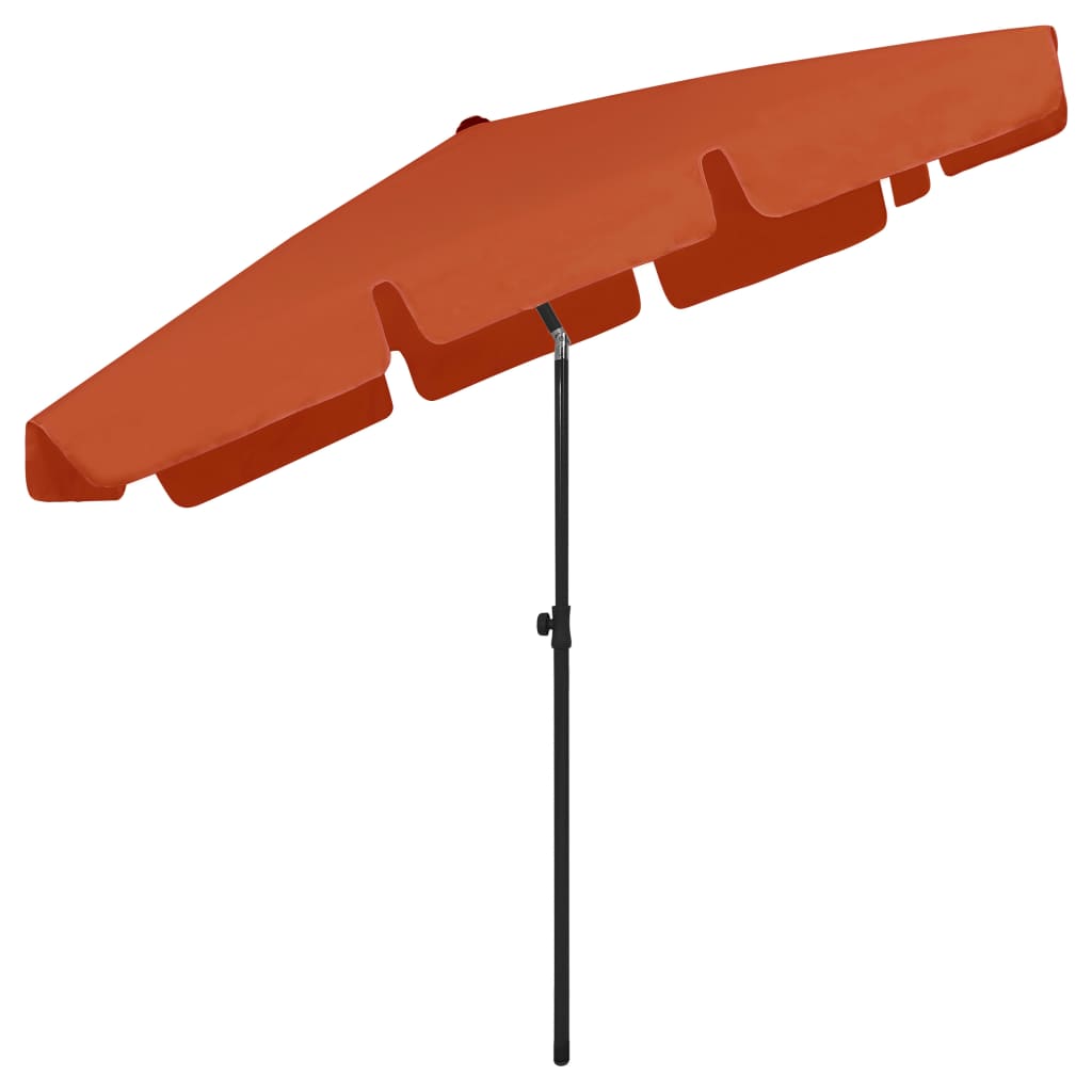 Ombrellone da Spiaggia Terracotta 200x125 cm