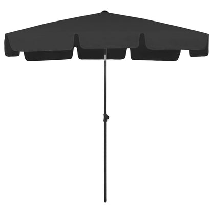 Ombrellone da Spiaggia Nero 200x125 cm | homemem39
