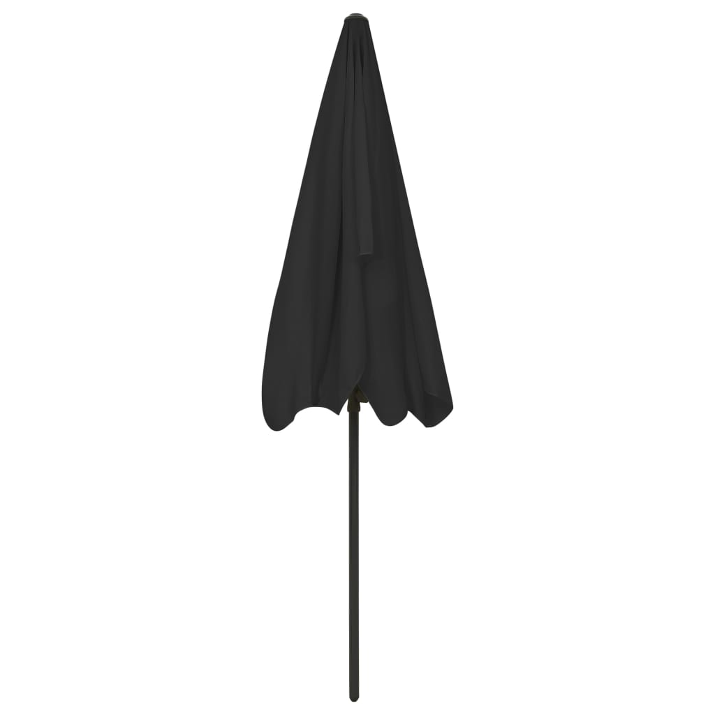 Ombrellone da Spiaggia Nero 200x125 cm | homemem39