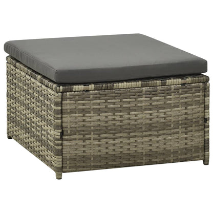 Set Divani da Giardino 3 pz con Cuscini in Polyrattan Grigio - homemem39