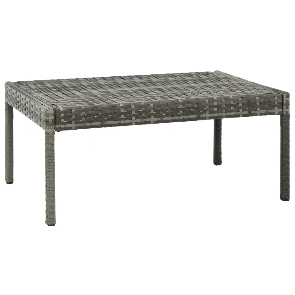 Set Divani da Giardino 3 pz con Cuscini in Polyrattan Grigio - homemem39
