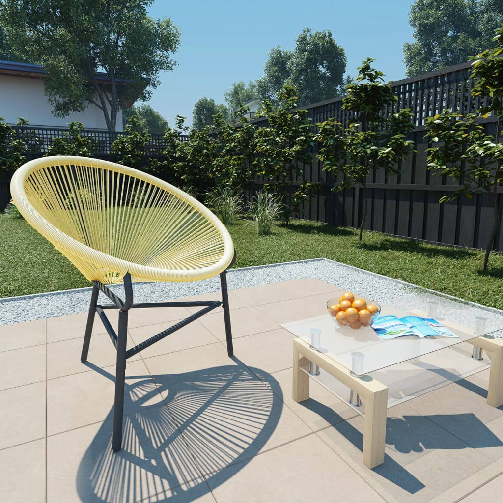 Sedia Acapulco da Giardino in Polyrattan Beige - homemem39