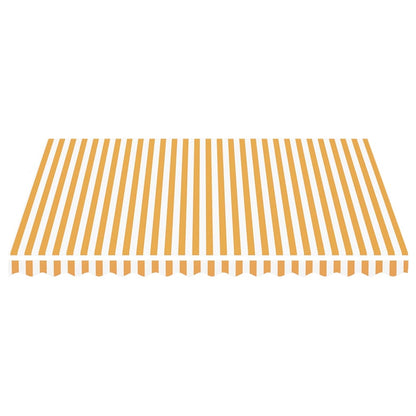 Tessuto di Ricambio per Tenda da Sole Giallo e Bianco 4x3,5 m - homemem39