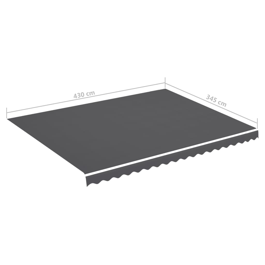 Tessuto di Ricambio per Tenda da Sole Antracite 4,5x3,5 m | homemem39