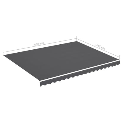 Tessuto di Ricambio per Tenda da Sole Antracite 4,5x3,5 m | homemem39