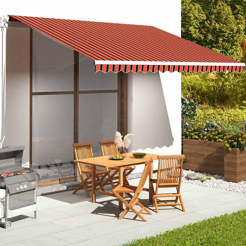 Tessuto di ricambio Tenda da Sole Arancione e Marrone 450x350cm