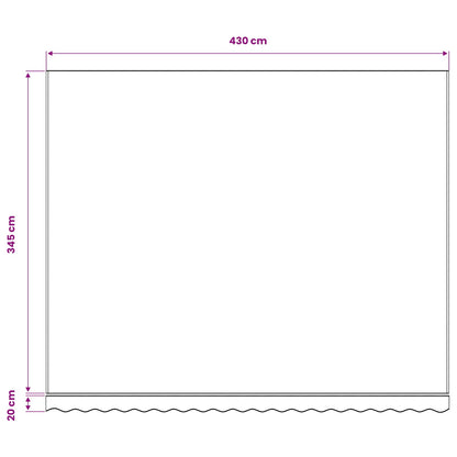 Tessuto di ricambio Tenda da Sole Arancione e Marrone 450x350cm