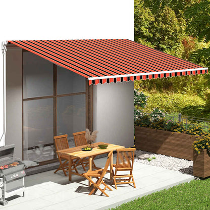 Tessuto di Ricambio Tenda da Sole Arancione e Marrone 5x3,5 m - homemem39