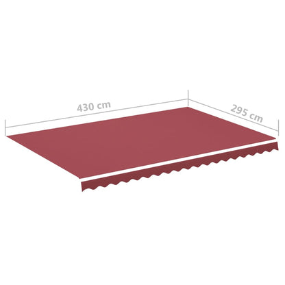 Tessuto di Ricambio per Tenda da Sole Rosso Borgogna 4,5x3 m | homemem39