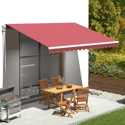 Tessuto di Ricambio per Tenda da Sole Rosso Borgogna 4,5x3,5 m | homemem39