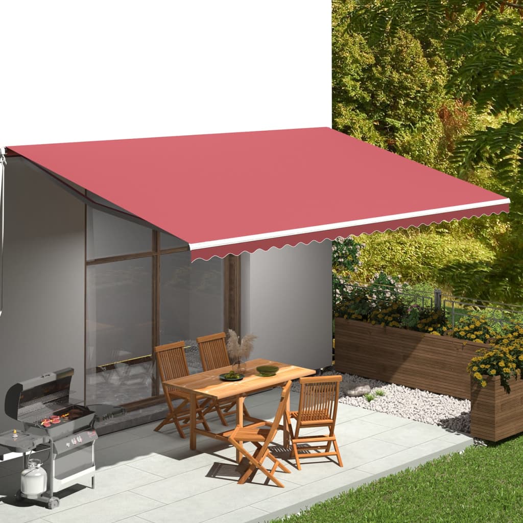Tessuto di Ricambio per Tenda da Sole Rosso Borgogna 6x3 m | homemem39