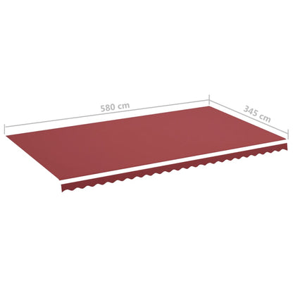 Tessuto di Ricambio per Tenda da Sole Rosso Borgogna 6x3,5 m | homemem39