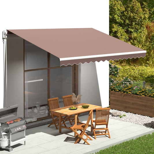 Tessuto di Ricambio per Tenda da Sole Marrone 4,5x3 m | homemem39