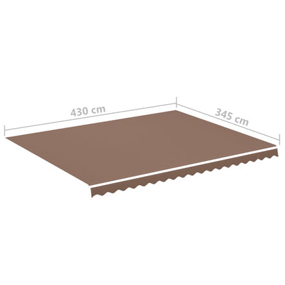 Tessuto di Ricambio per Tenda da Sole Marrone 4,5x3,5 m | homemem39