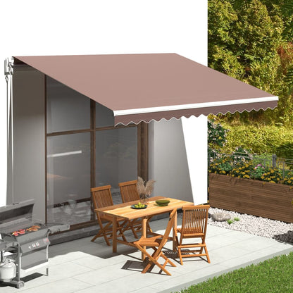 Tessuto di Ricambio per Tenda da Sole Marrone 4,5x3,5 m | homemem39