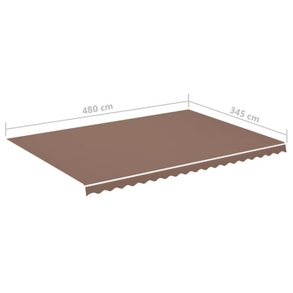 Tessuto di Ricambio per Tenda da Sole Marrone 5x3,5 m | homemem39