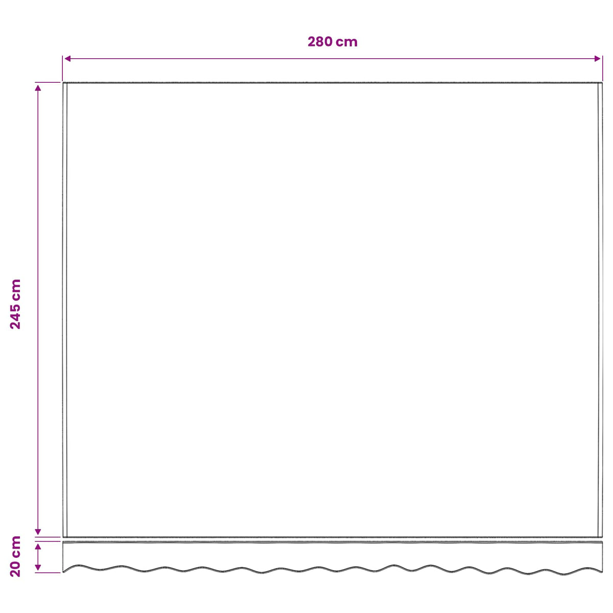 Tessuto di ricambio Tenda da Sole Antracite e Bianco 300x250 cm