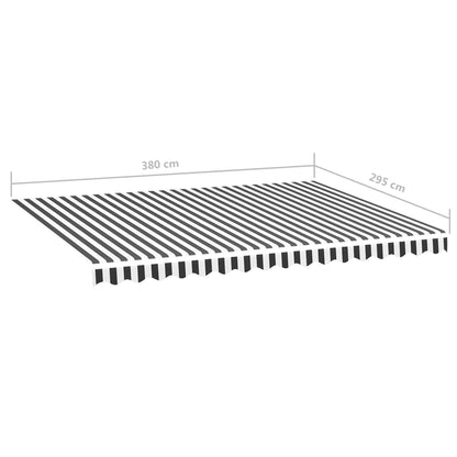 Tessuto di Ricambio per Tenda da Sole Antracite e Bianco 4x3 m | homemem39