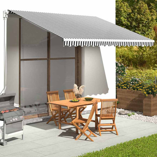 Tessuto di ricambio Tenda da Sole Antracite e Bianco 400x300 cm