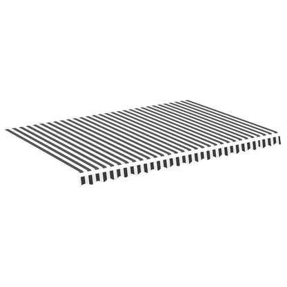 Tessuto di Ricambio per Tenda da Sole Antracite e Bianco 4,5x3m | homemem39
