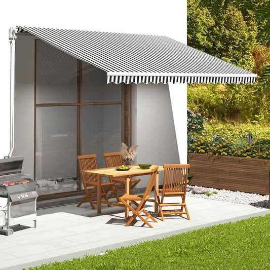 Tessuto di ricambio Tenda da Sole Antracite e Bianco 450x300 cm