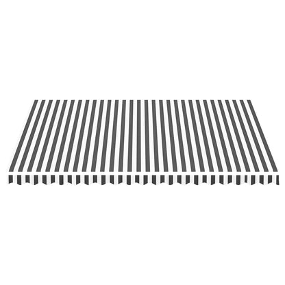 Tessuto di Ricambio Tenda da Sole Antracite e Bianco 4,5x3,5 m | homemem39