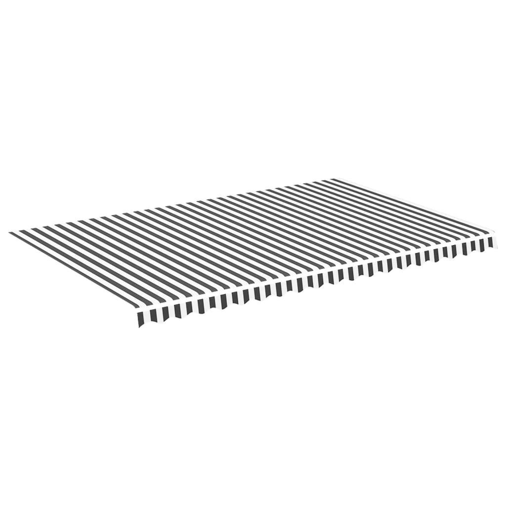 Tessuto di Ricambio per Tenda da Sole Antracite e Bianco 5x3 m | homemem39