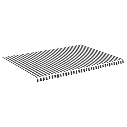 Tessuto di ricambio Tenda da Sole Antracite e Bianco 500x350 cm