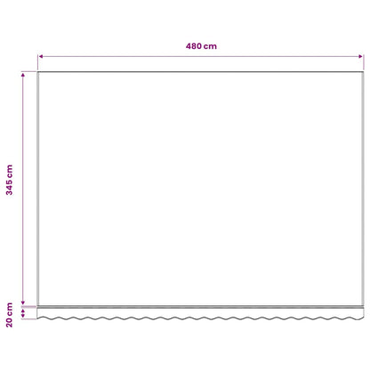 Tessuto di ricambio Tenda da Sole Antracite e Bianco 500x350 cm