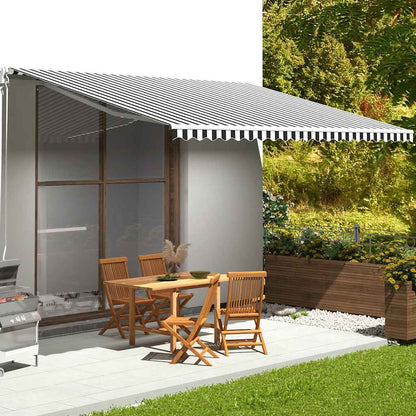 Tessuto di ricambio Tenda da Sole Antracite e Bianco 500x350 cm