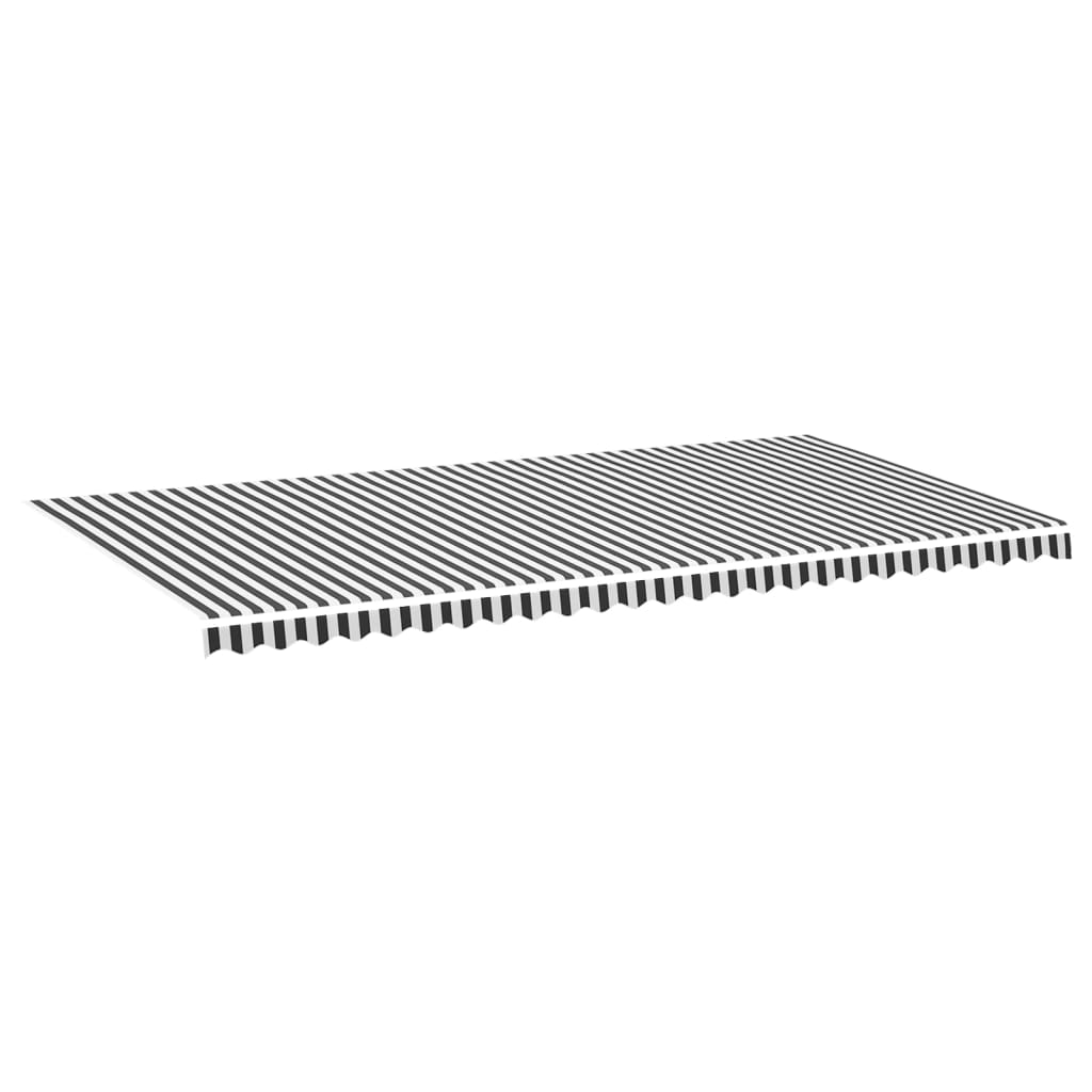 Tessuto di Ricambio per Tenda da Sole Antracite e Bianco 6x3 m | homemem39