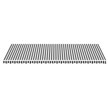 Tessuto di Ricambio per Tenda da Sole Antracite e Bianco 6x3 m | homemem39