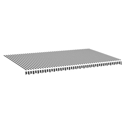 Tessuto di Ricambio per Tenda da Sole Antracite e Bianco 6x3,5m | homemem39