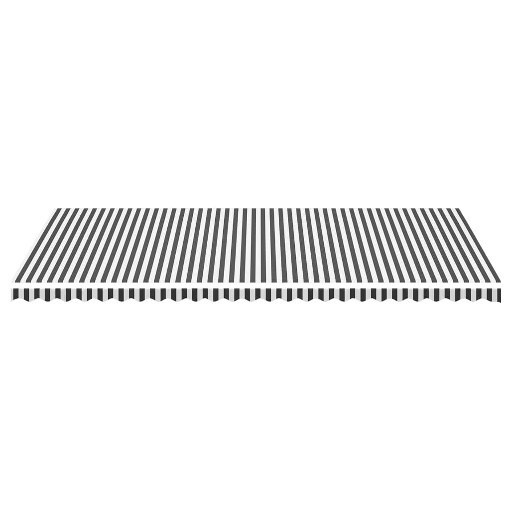 Tessuto di Ricambio per Tenda da Sole Antracite e Bianco 6x3,5m | homemem39