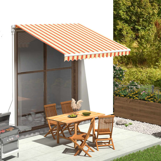 Tessuto di Ricambio per Tenda da Sole Giallo e Arancione 3x2,5 m Poliestere | homemem39