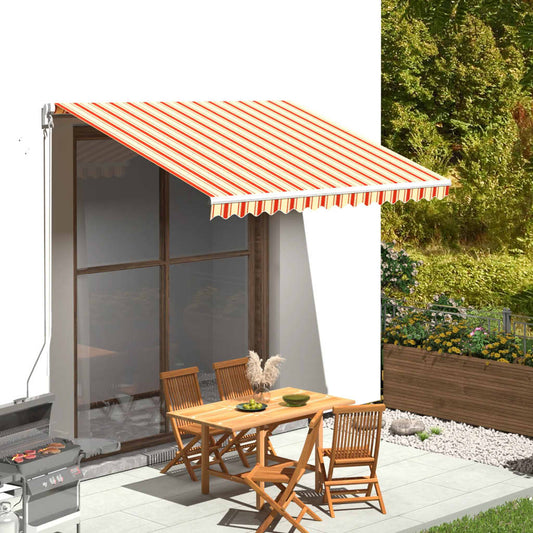 Tessuto Ricambio per Tenda da Sole Giallo e Arancio 3,5x2,5 m | homemem39