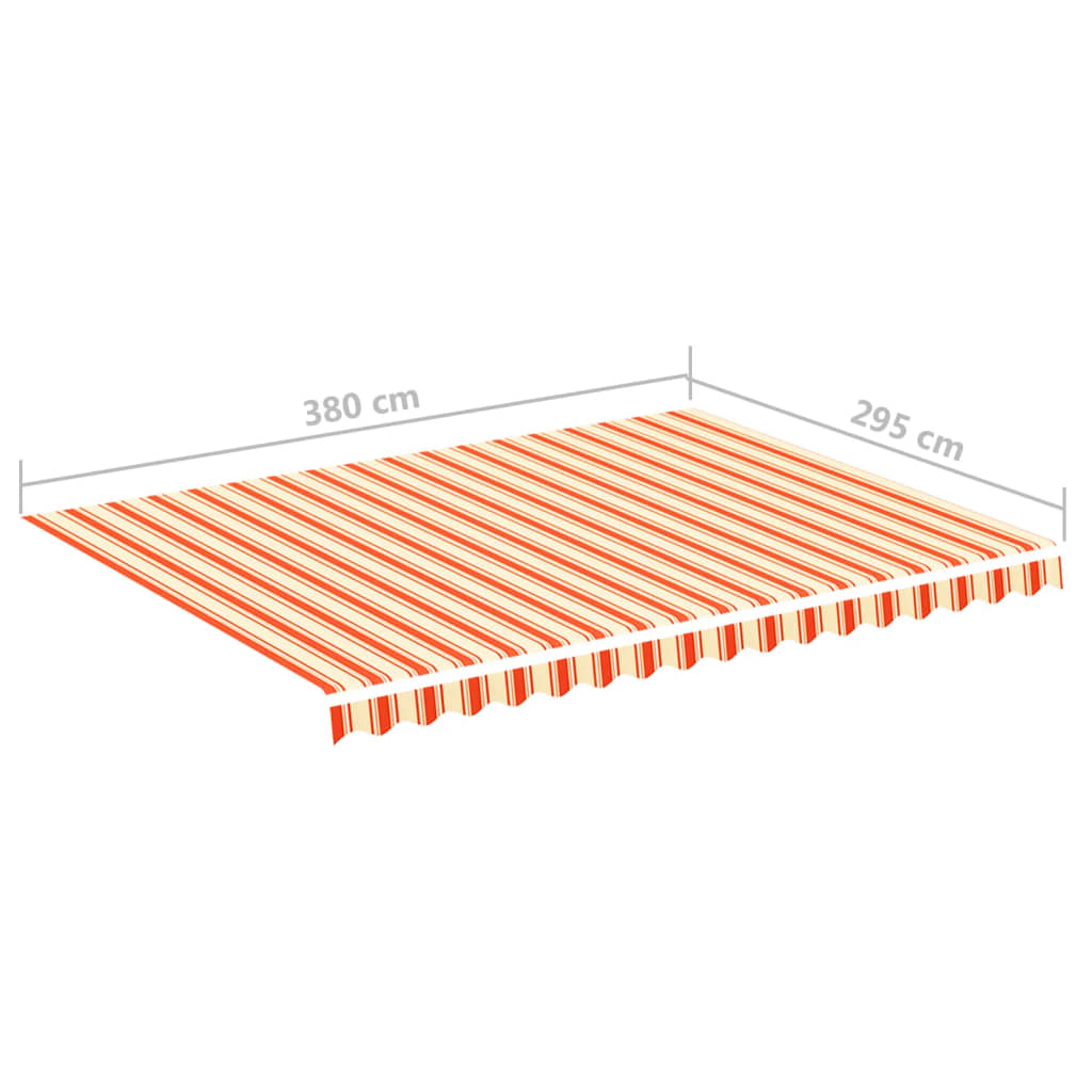 Tessuto di Ricambio per Tenda da Sole Giallo e Arancione 4x3 m Poliestere