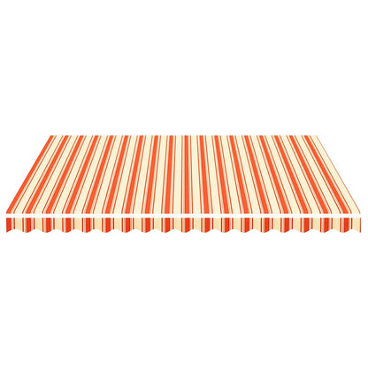 Tessuto di Ricambio per Tenda da Sole Giallo e Arancione 400x350 cm Poliestere