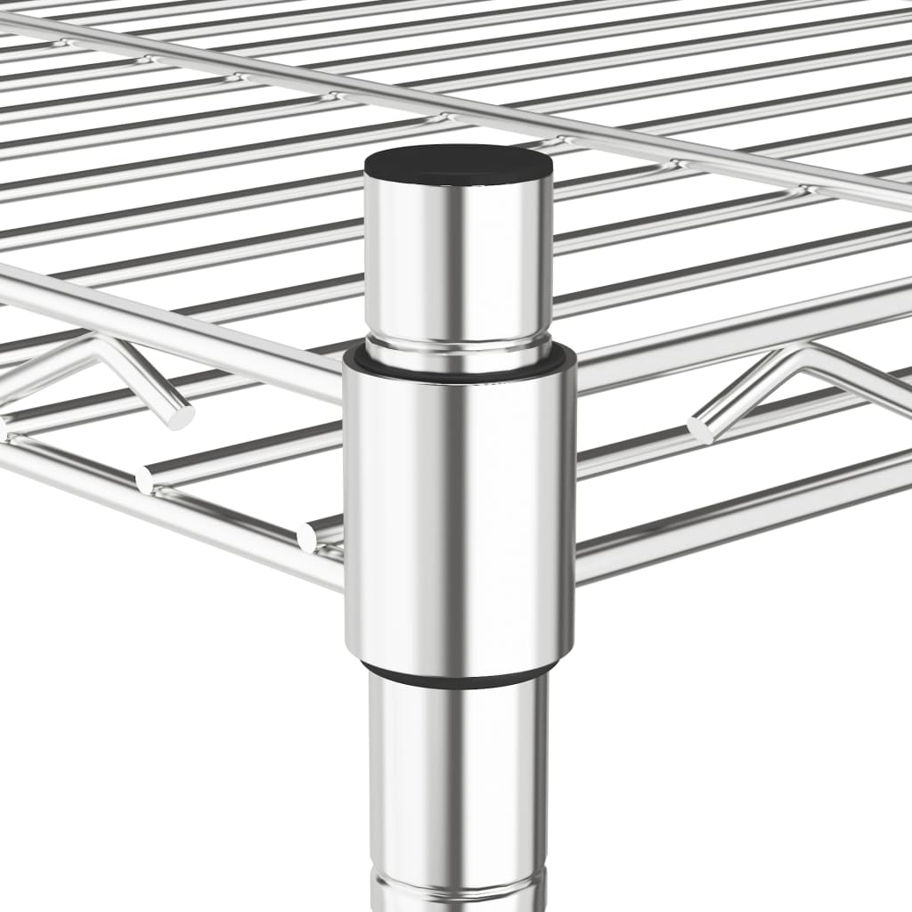 Scaffale a 5 Livelli 90x35x180 cm Cromato 250 kg - homemem39