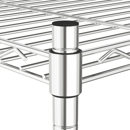 Scaffale a 5 Livelli 90x35x180 cm Cromato 250 kg - homemem39