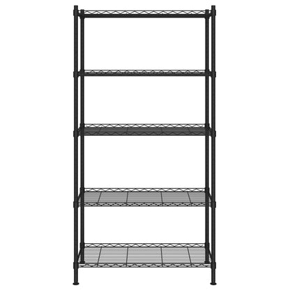 Scaffale a 5 Livelli 90x35x180 cm Nero 250 kg - homemem39