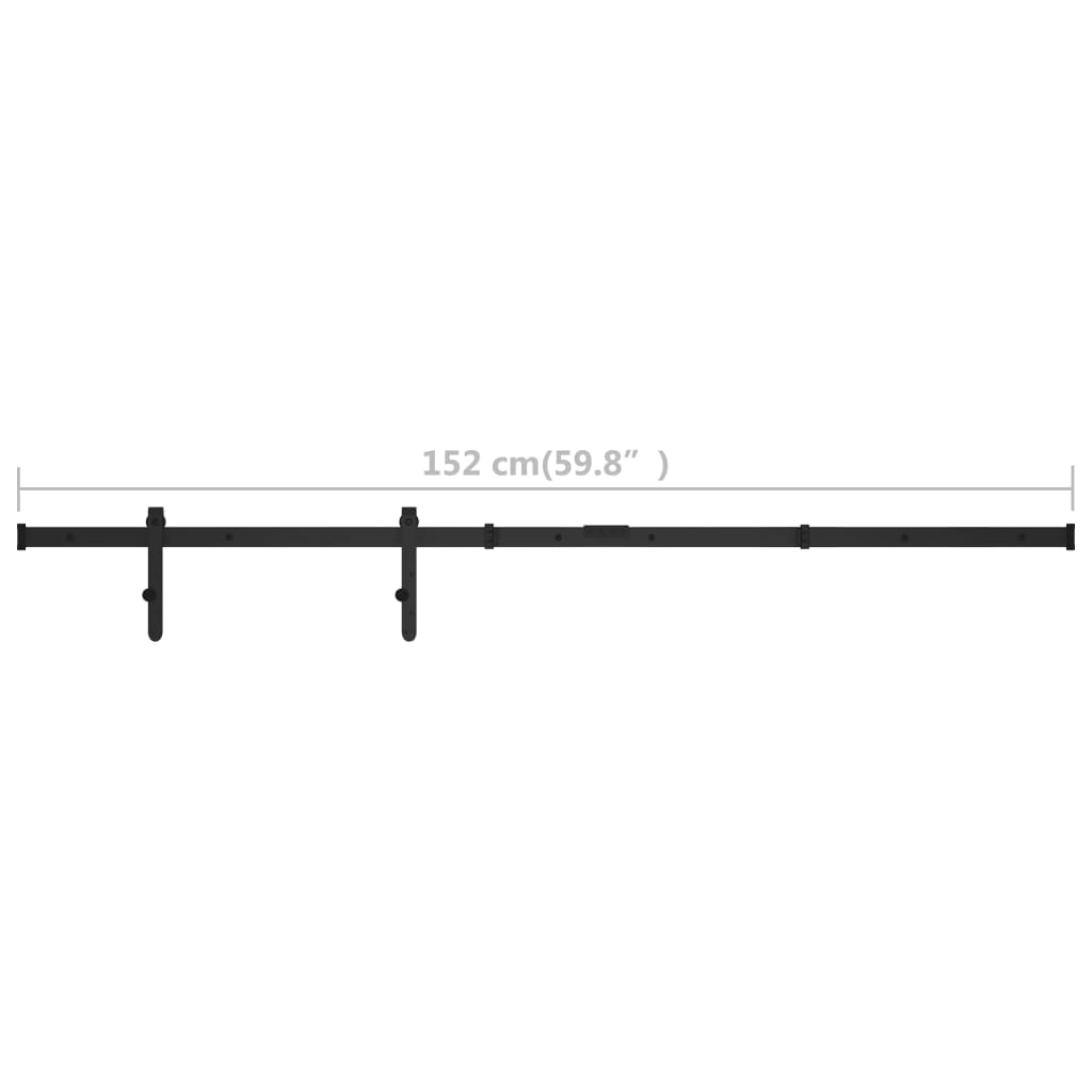 Kit Mini Anta Scorrevole Armadio in Acciaio al Carbonio 152 cm | homemem39