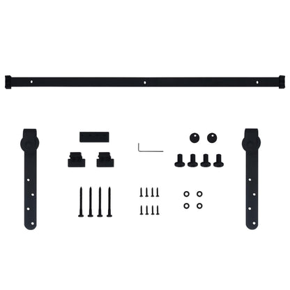 Kit Mini Porta Scorrevole Stalla in Acciaio al Carbonio 122 cm