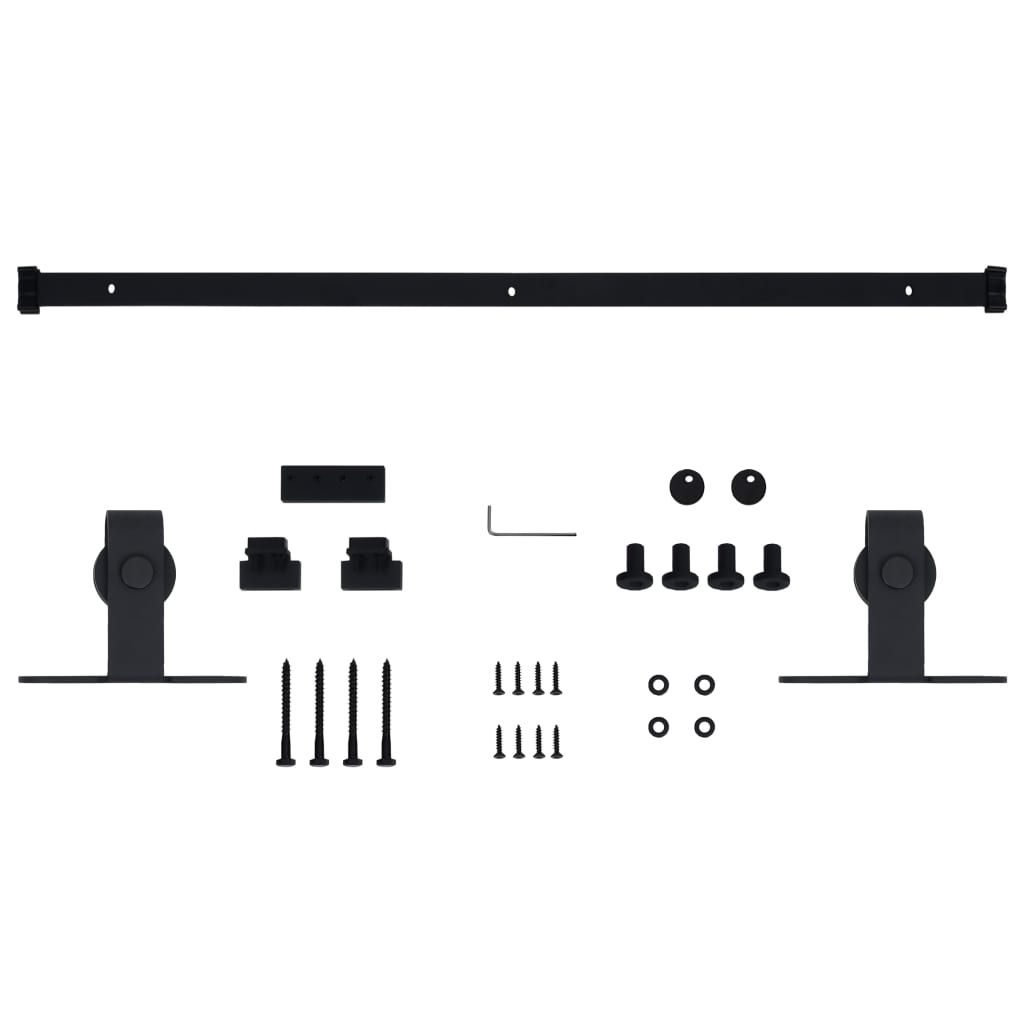 Carbon Steel Mini Sliding Wardrobe Door Kit 122 cm