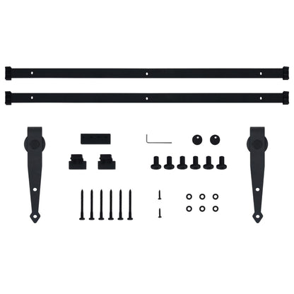 Kit Mini Anta Scorrevole Armadio in Acciaio al Carbonio 200 cm