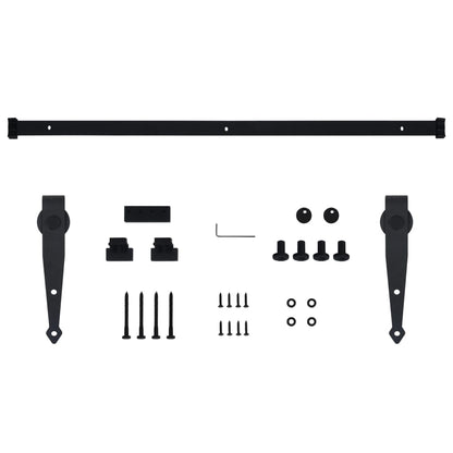 Kit Mini Anta Scorrevole Armadio in Acciaio al Carbonio 152 cm - homemem39
