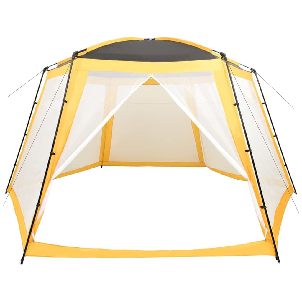Tenda per Piscina in Tessuto 590x520x250 cm Gialla
