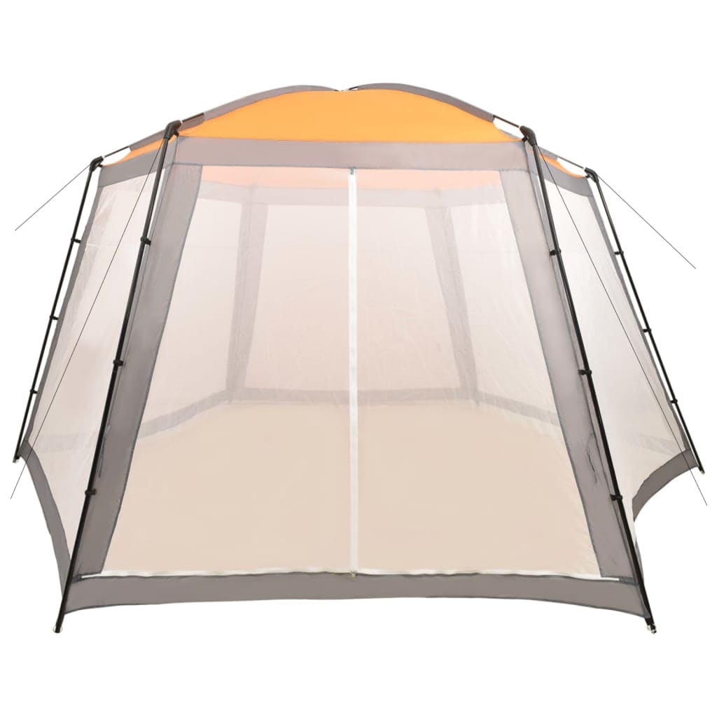 Tenda per Piscina in Tessuto 590x520x250 cm Grigia | homemem39