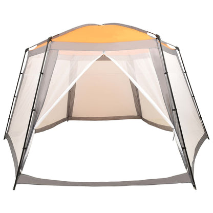 Tenda per Piscina in Tessuto 590x520x250 cm Grigia | homemem39